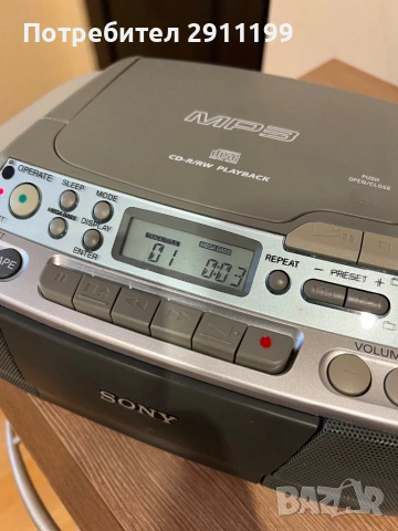 Радио касетофон с МР3 и CD Sony, снимка 6 - Радиокасетофони, транзистори - 54294293