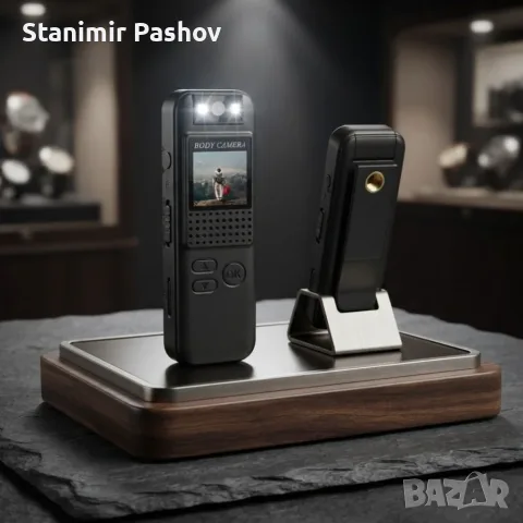 Мини Body камера CS08 Full HD 1080P с аудио, въртящ се обектив 180°, нощно виждане и клипс, снимка 5 - Комплекти за видеонаблюдение - 55792433