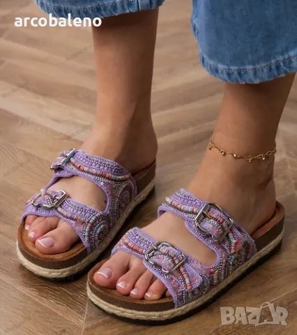 Дамски етнически чехли с катарами на презрамките Zebrina, 4цвята , снимка 14 - Сандали - 50199072