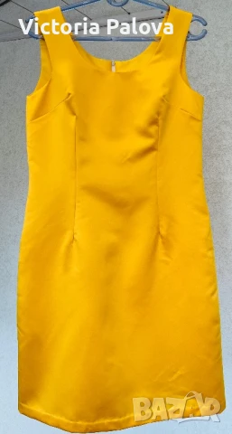 Ефектна жълта рокля , снимка 2 - Рокли - 50504263