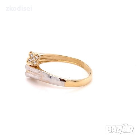 Златен дамски пръстен 2,25гр. размер:54 14кр. проба:585 модел:21878-4, снимка 3 - Пръстени - 44168004