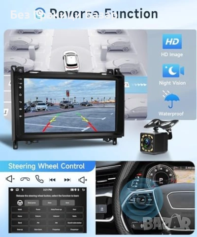 Нова Android навигация 9'' за кола Mercedes Sprinter Vito Viano GPS WiFi , снимка 6 - Друга електроника - 53017700