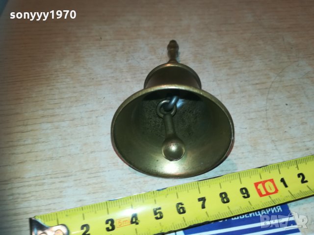 мед/месингова камбанка-масивна-внос франция, снимка 14 - Антикварни и старинни предмети - 30204101
