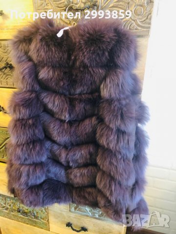 Елек лисица 70см*лилав, снимка 2 - Елеци - 32013104