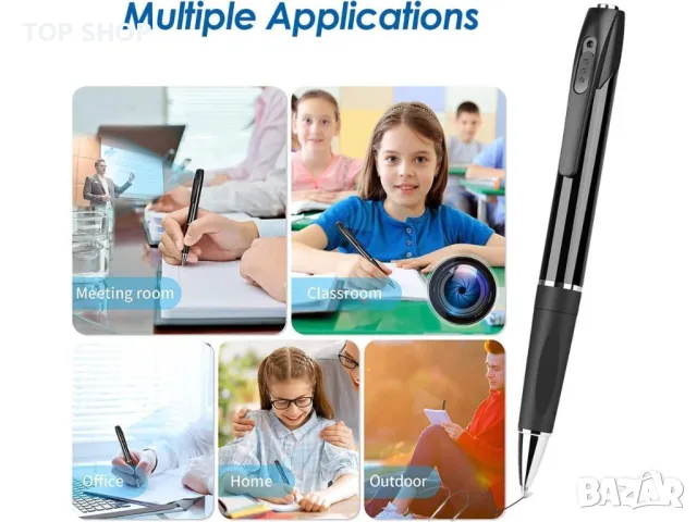 Писалка шпионска камера + 32G TF карта памет, снимка 9 - Комплекти за видеонаблюдение - 48815703