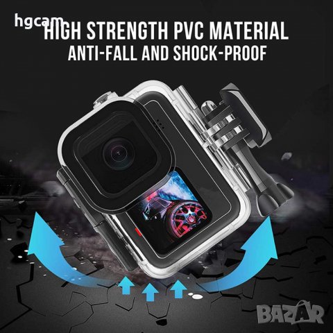 Водоустойчив корпус за GoPro Hero 9/10/11/12/13 Black, Прозрачен | HDCAM.BG, снимка 7 - Чанти, стативи, аксесоари - 31877815