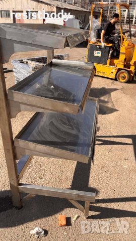 Неръждаеми стелажи регали, снимка 2 - Стелажи и щандове - 44459609