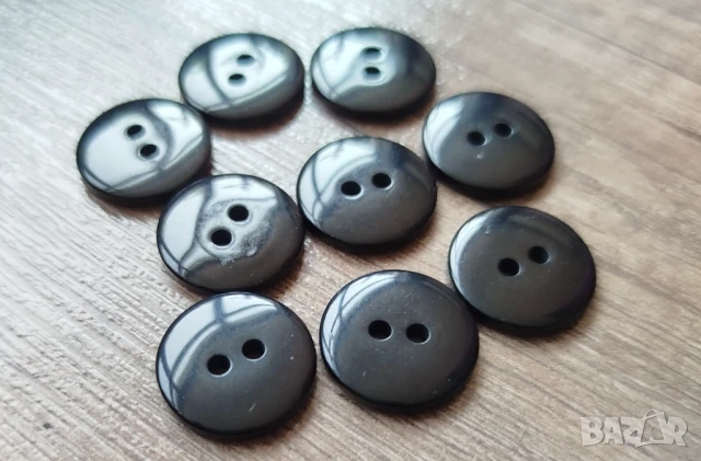 копчетата, черни,18мм., 9бр., снимка 2 - Други - 51060125