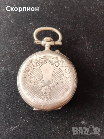 Швейцарски СРЕБЪРЕН джобен часовник - ПРОМОЦИЯ, снимка 3 - Джобни - 50776764