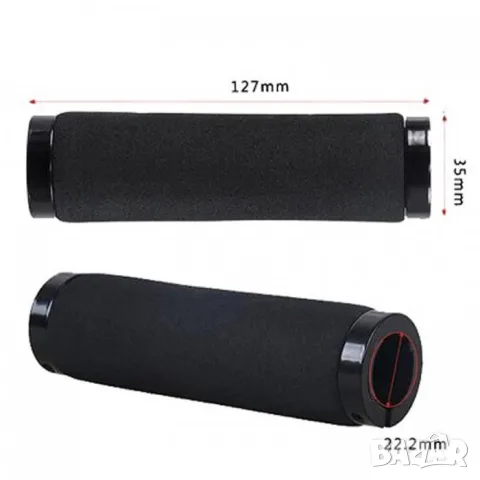 Черно сини меки дръжки за велосипед 120 mm, снимка 2 - Аксесоари и консумативи - 55866686