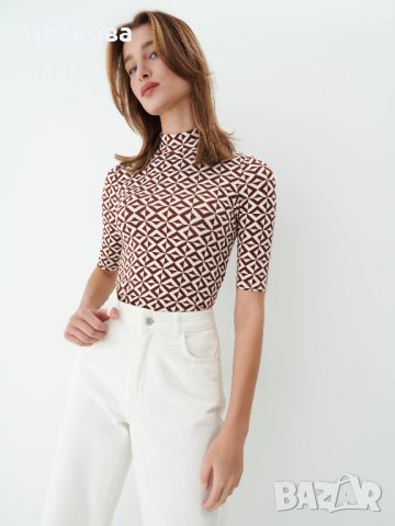 MOHITO Елегантен топ. Тениска. Блуза, снимка 2 - Тениски - 42662912