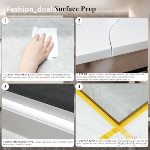 Нов Комплект за боядисване на гранитни плотове Дом Майстор, снимка 6 - Други стоки за дома - 42825047