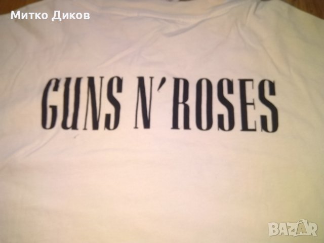 Guns N' Roses маркова тениска Pull&Bear 100%cotton размер М нова New, снимка 8 - Тениски - 42026455