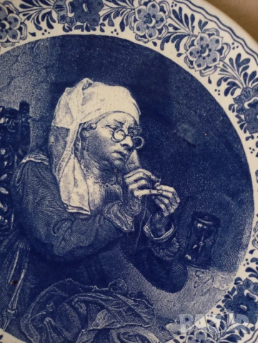 Декоративна чиния за стена блу делф, снимка 2 - Други ценни предмети - 50836352