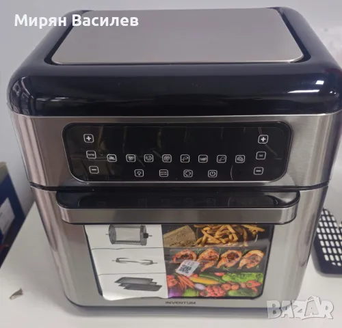 Airfryer Фурна, INVENTUM GF1200hld, 12 литра, неръждаема стомана, снимка 2 - Печки, фурни - 49122727