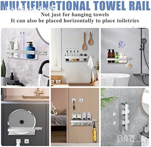 Нов Рафт за съхранение в баня кухня Органайзер от неръждаема стомана Без къртене, снимка 6 - Други стоки за дома - 42889130