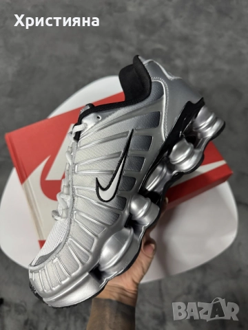 ПРОМОЦИЯ!!! Nike Shox TL Metallic Silver / Summit White-Wolf Grey , снимка 3 - Маратонки - 56431759