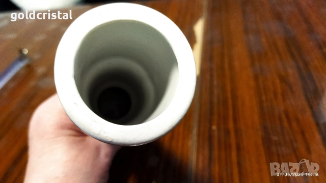 Стар български порцелан ваза и свещник , снимка 6 - Антикварни и старинни предмети - 53329249