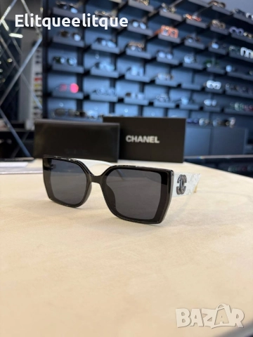 очила с черен обикновен калъф и Ув защита chanel, снимка 4 - Слънчеви и диоптрични очила - 52225544