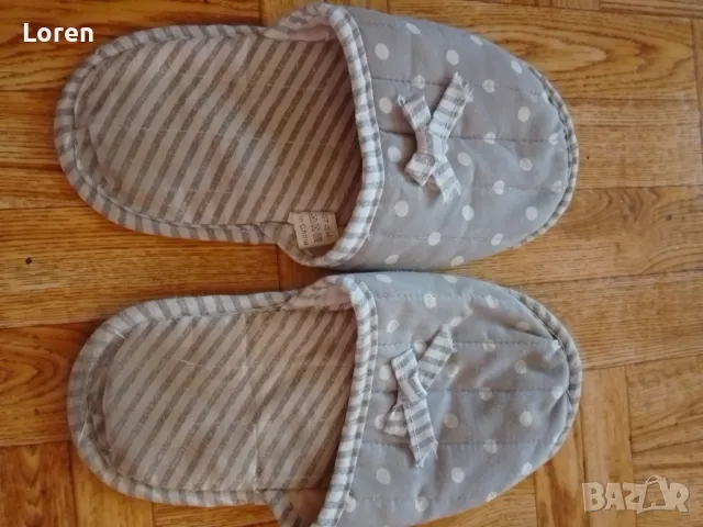 Подарявам!Домашни чехлички от плат, снимка 2 - Чехли - 50230939