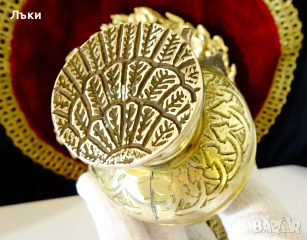 Персийска бронзова кана 320 гр.,арабска калиграфия. , снимка 7 - Антикварни и старинни предмети - 52506720