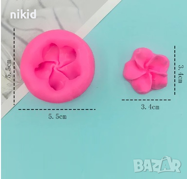 цвете Плумерия силиконов молд форма фондан шоколад гипс , снимка 2 - Форми - 33126758