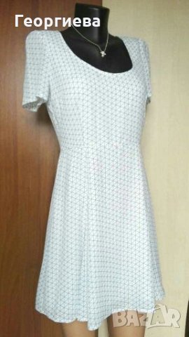 Прелестна чисто нова рокля в бяло и синьо👗🍀S/M, M👗🍀 арт.607, снимка 2 - Рокли - 29195261