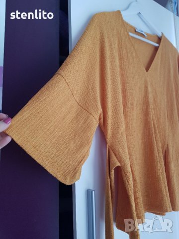 Дамска блуза цвят горчица размер 44/46, снимка 3 - Туники - 36692872