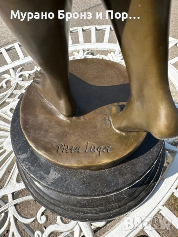 Масивна бронзова статуетка Pitta Luga – 76 см, 16 кг, снимка 6 - Антикварни и старинни предмети - 53985061