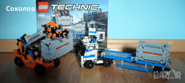 LEGO Technic 42062 Контейнерен терминал "2 в 1" и 42002 модел "2 в 1"