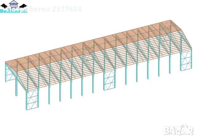 Конструкция за Хале,Халета,Склад,Складове,Магазин,Магазини - 750м², снимка 4 - Строителни материали - 44208403