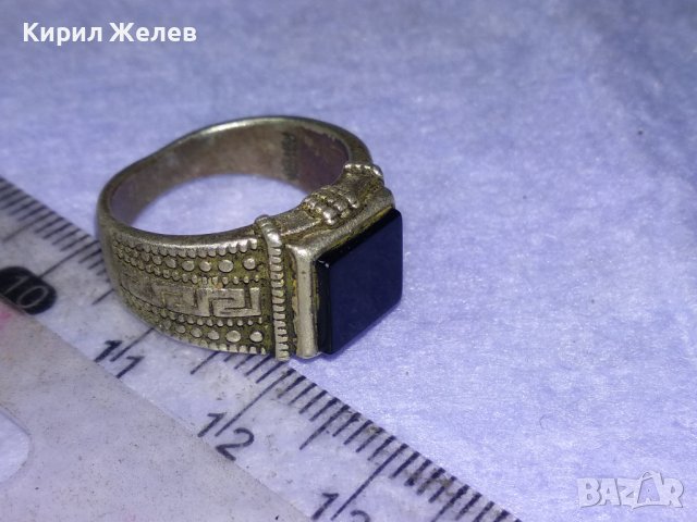 PETEK 925 Марков БУТИКОВ СРЕБЪРЕН ПРЪСТЕН СРЕБРО 925 РЪЧНА АРТизработка на ПЕТЕК с ЧЕРЕН ОНИКС 40648, снимка 9 - Пръстени - 42657126