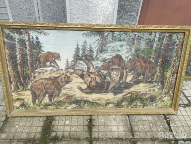 Стари ковьори в рамка и стъкло., снимка 11 - Антикварни и старинни предмети - 50447701