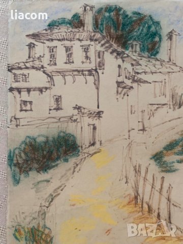 СТОЯН ВАСИЛЕВ (1904-1977) пастел пейзаж