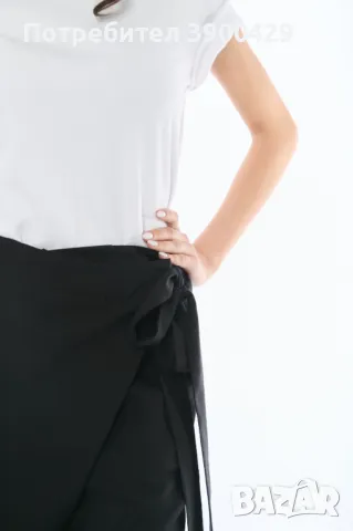 Дамски Ленен Панталон Natty - Черен, снимка 4 - Панталони - 49723944