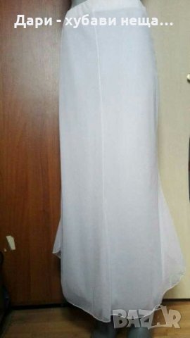 Бяла пола от еластичен тюл и подплата👗🍀M,L👗🍀арт.3004