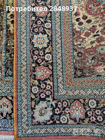 Копринен килим Кашмир , снимка 8 - Килими - 48844434