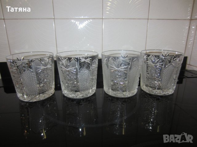 КРИСТАЛНИ ЧАШИ ЗА УИСКИ  ПО 12 БРОЯ КОМПЛЕКТ  ;КРИСТАЛНА СФЕРА -БОХЕМИЯ и др       , снимка 2 - Сервизи - 31542717