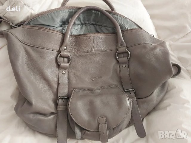 BACCINI 🇮🇹  Голяма чанта от 100% Агнешка кожа, снимка 2 - Чанти - 49398224