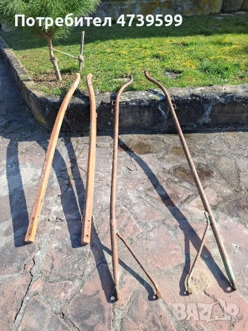 Продавам стърки за каруца.Два броя дървени и два броя метални. Продавам шейна за чифт коне от 1912 , снимка 3 - Други стоки за животни - 53880778