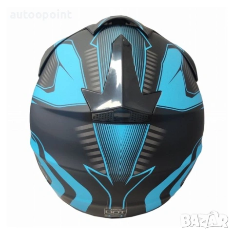 Детска Мото Крос Каска синя 721316, снимка 3 - Аксесоари и консумативи - 54340472