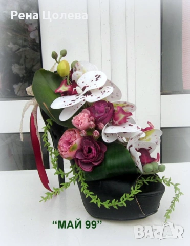 Екзотична орхидея в елегантна обувка, снимка 2 - Романтични подаръци - 54261842