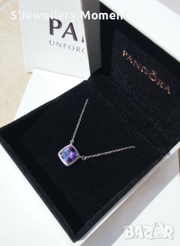 Сребърно колие 925 PANDORA с цирконий, снимка 6 - Колиета, медальони, синджири - 42384944