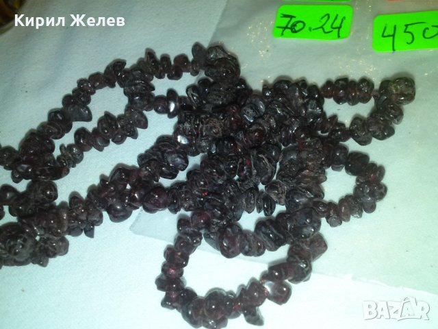 КОЛИЕ НАТУРАЛЕН ТЪМНО-ЧЕРВЕН ГРАНАТ РЯДКО 71611, снимка 8 - Колиета, медальони, синджири - 29546529