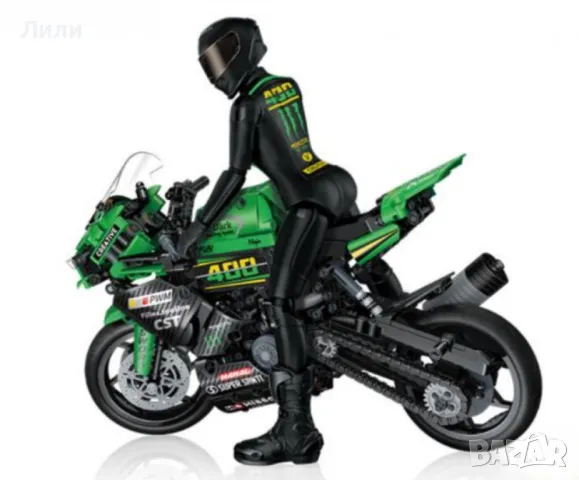 Яростен мотоциклет - Голям конструктор с 908 части и фигура, снимка 3 - Настолни игри - 47930342