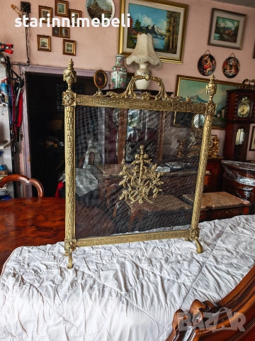 Бронзов параван за камина Луи 15, снимка 9 - Колекции - 54068243