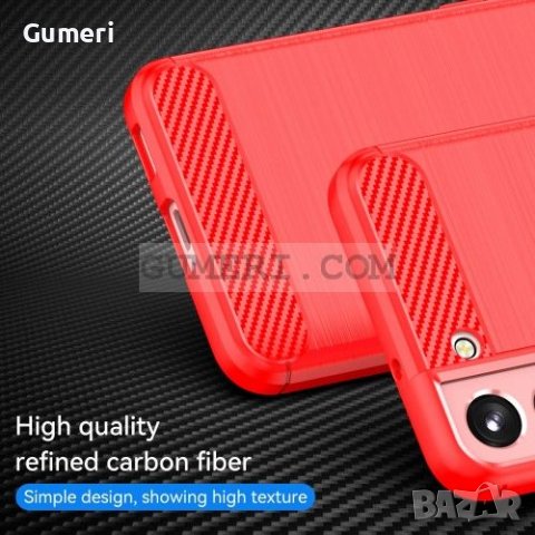 Samsung Galaxy S22 5G Противоударен Силиконов Гръб - Карбон, снимка 7 - Калъфи, кейсове - 36850411