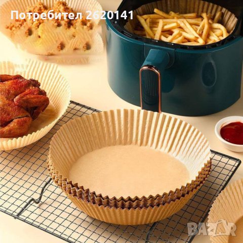 10бр. Хартиена подложка за air fryer, снимка 2 - Други стоки за дома - 42910443