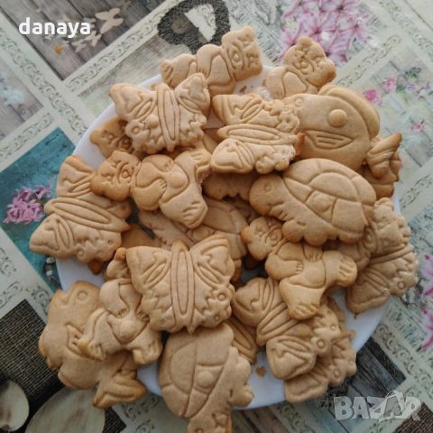 2355 Комплект форми за сладки животни резци за тесто с щампа костенурка мече рибка пеперуда, снимка 2 - Форми - 33914953