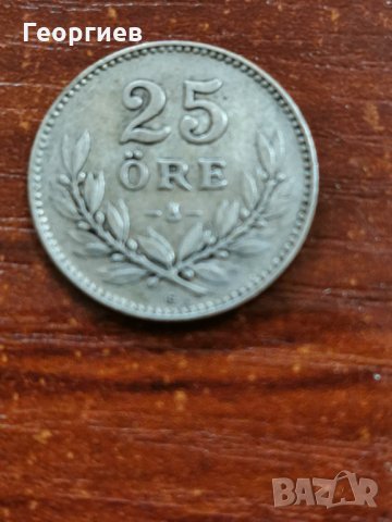 25 йоре 1940 Швеция сребро , снимка 4 - Нумизматика и бонистика - 35557771